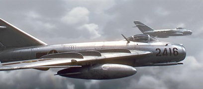 T?o hình máy bay MiG-17 c?a Vi?t Nam b?ng d? h?a vi tính. (?nh: Silver Swallow Studio)