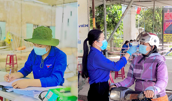 Sinh viên Điều dưỡng Đại học Duy Tân tình nguyện trực chốt kiểm dịch COVID-19