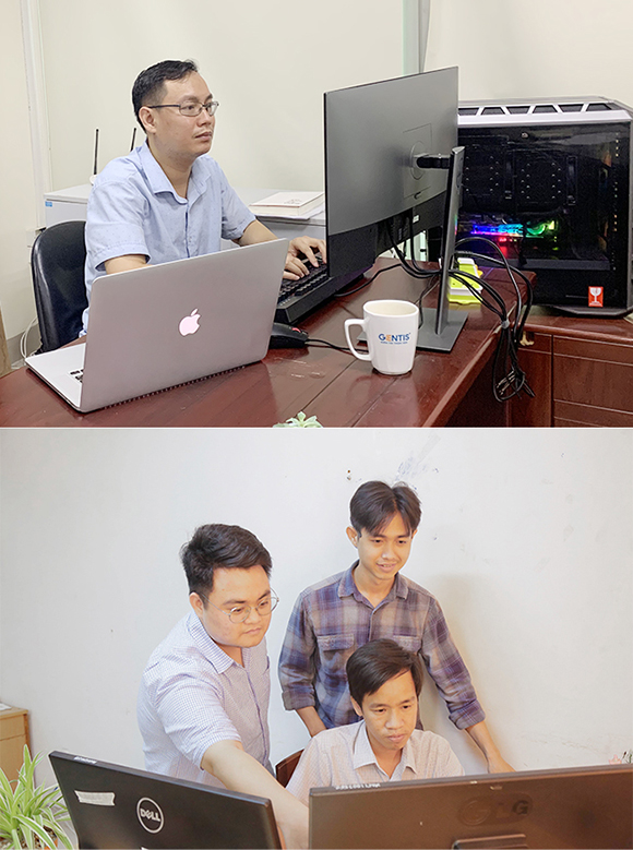 TS Dương Tuấn Linh (ảnh trên) cùng các cán bộ của Trung tâm CSE - ĐH Duy Tân nghiên cứu thử nghiệm ứng dụng