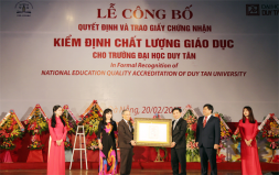 Duy Tân - Đại học Ngoài Công lập Đầu tiên đạt Kiểm định Chất lượng Giáo dục ở Việt Nam