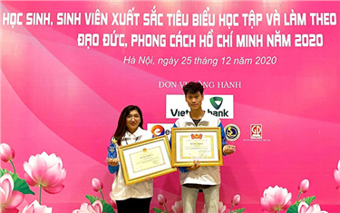 DTU Student Receives a Certificate of Merit for Outstanding Achievements in Studying and following Ho Chi Minh’s Thinking