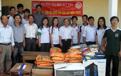 Relief aid of Duy Tan university to typhoon victims