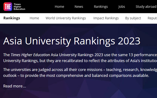 Six Vietnamese Universities Listed in THE’s Asia University Rankings 2023