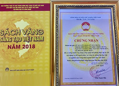 Ứng dụng 3D trong Y học của ĐH Duy Tân được in trong Sách Vàng Sáng tạo Việt Nam 2018
