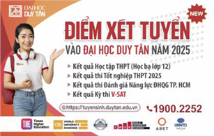 Điểm Xét tuyển vào Đại học Duy Tân đợt 1 năm 2025