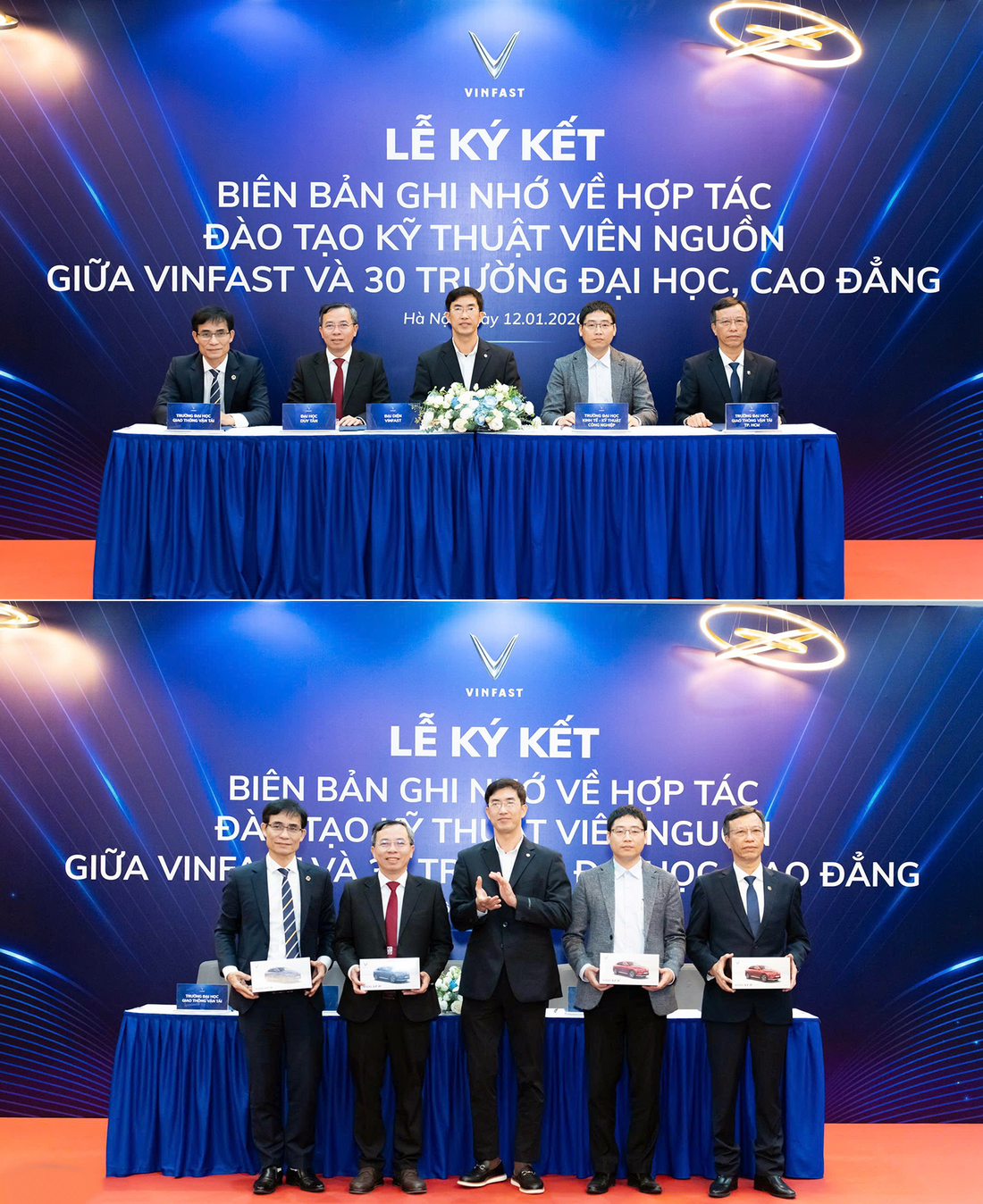 ĐH Duy Tân cùng đại diện các trường đại học ký kết hợp tác với VinFast