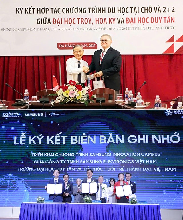 ĐH Duy Tân hợp tác với các đại học, các doanh nghiệp lớn trên thế giới