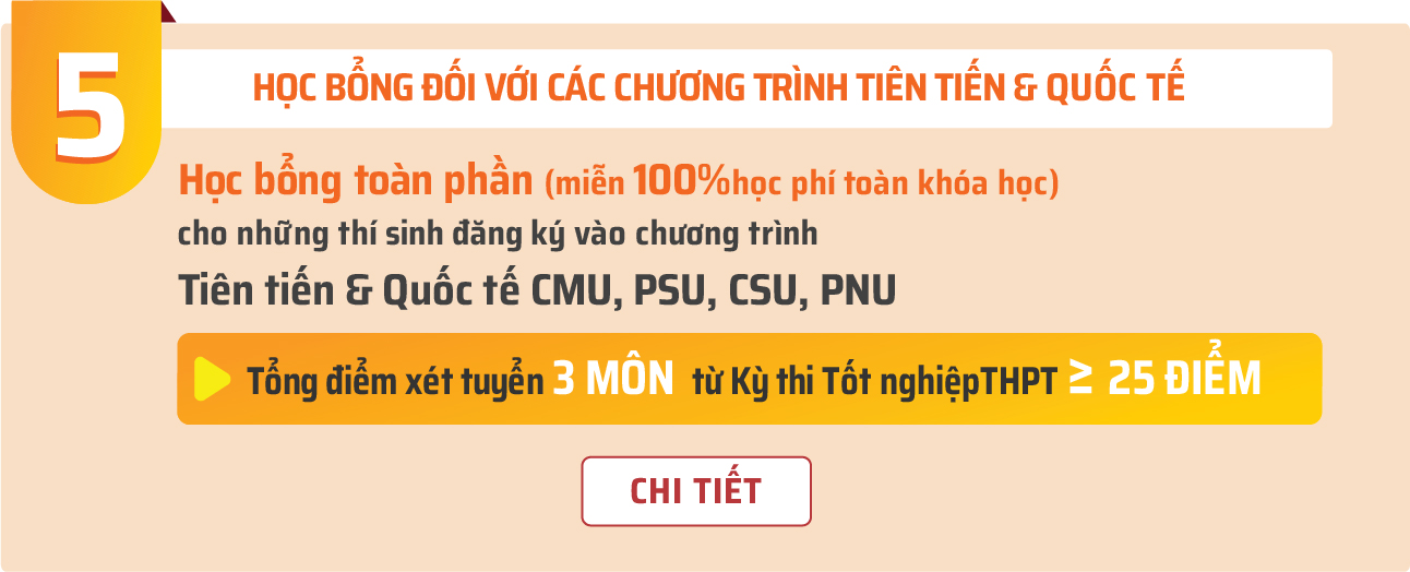 học bổng các chương trình tiên tiến & quốc tế Đại học Duy Tân