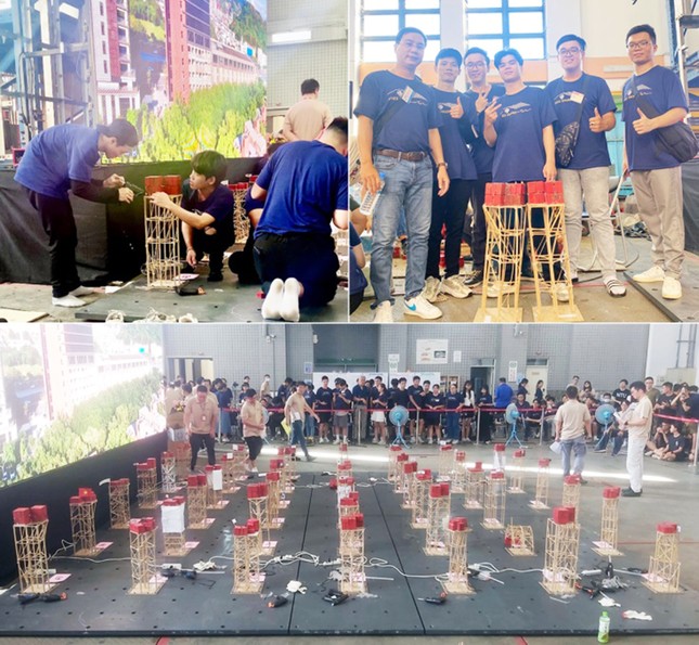 Sinh viên Duy Tân thiết kế và thi đấu mô hình nhà chống động đất