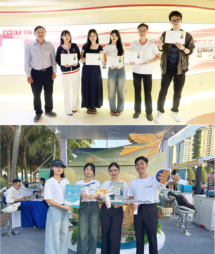  SV ngành Quản trị du lịch & dịch vụ hàng không, DTU nhận chứng chỉ thực tập của Vietnam Airlines