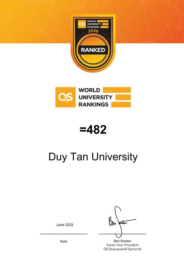 ĐH Duy Tân xếp vị trí 482 ĐH tốt nhất thế giới năm 2026 theo QS World Rankings