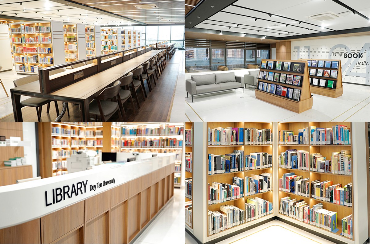 Thư viện mới, hiện đại của ĐH Duy Tân tại cơ sở số 3 Quang Trung