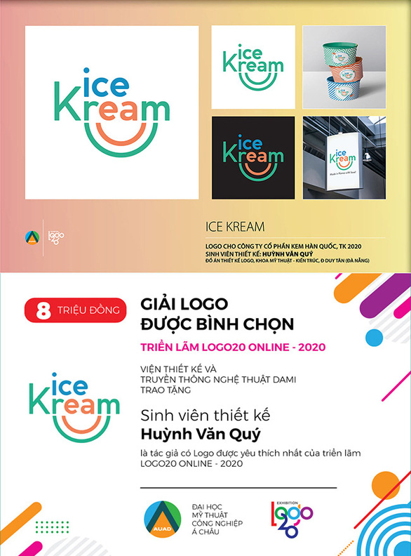 Sinh viên ĐH Duy Tân giành giải thưởng tại triển lãm Logo20 Online
